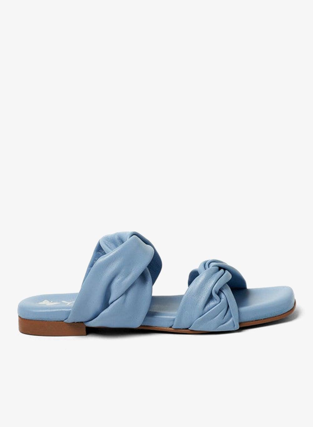 Women’s Blue Flat Slip-On Sandals Everyday Comfort - Image 1