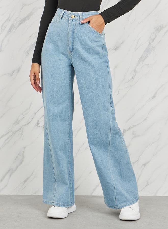 Light Blue High Rise Wide Leg Jeans 7007184138 - Image 1