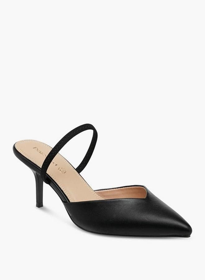 Black Pointed Toe Stiletto Slip-On Pumps R25Ss05848 - Image 1