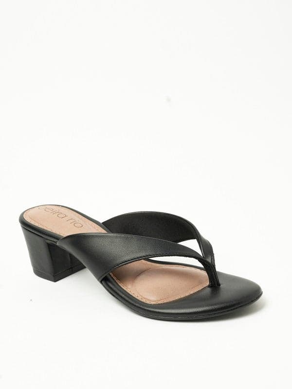 Elegant Black Slingback Low Heel Sandals for Women - Image 1