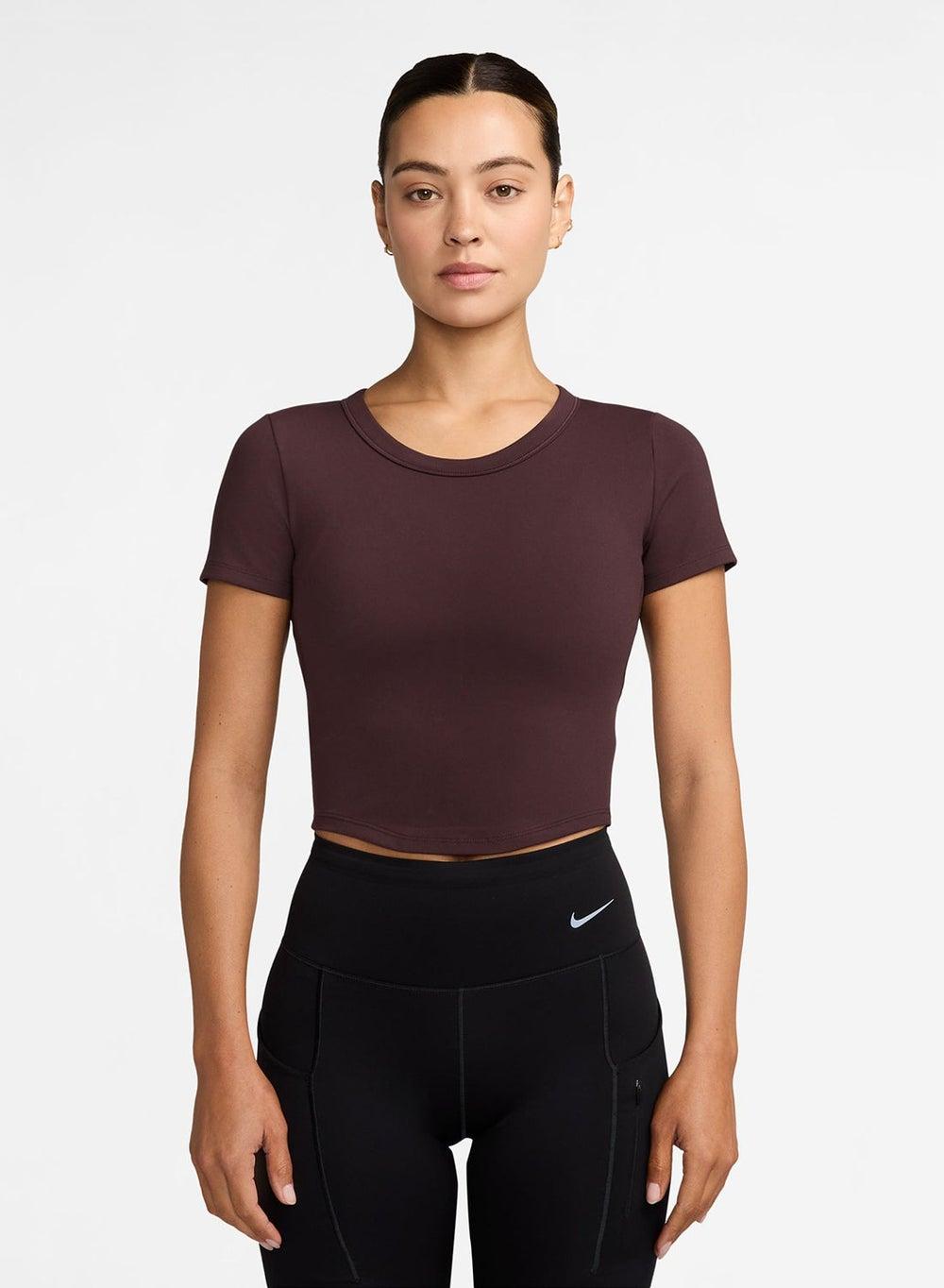 Dri-Fit Cropped Training Tee FN2804 652 Burgundy - Image 1