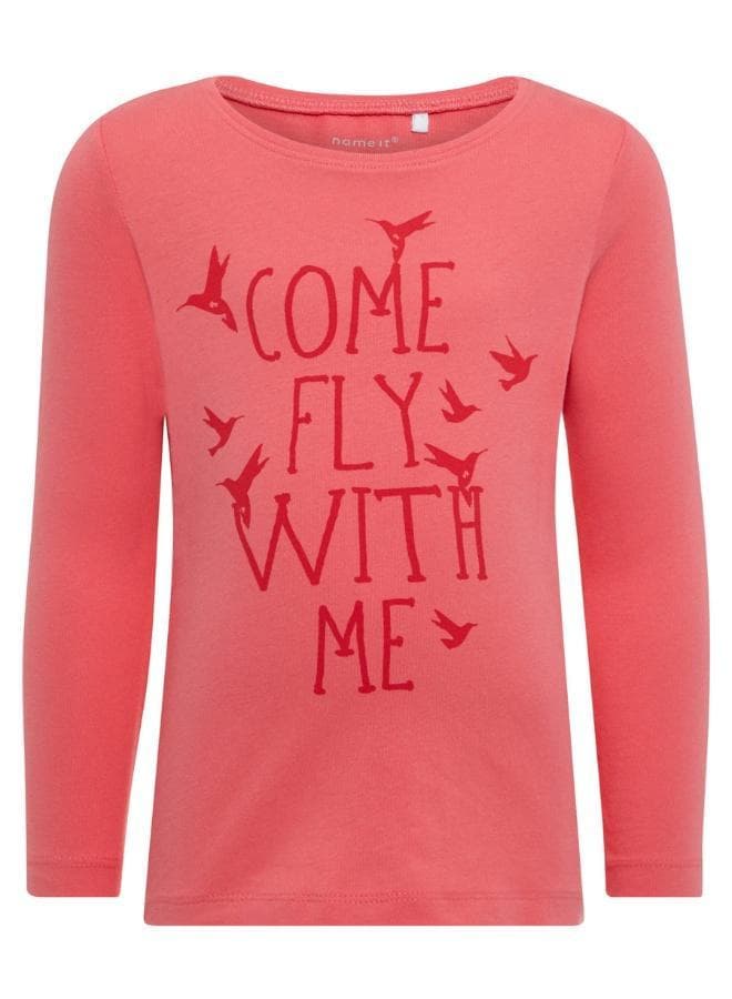 NMFVEEN LS Graphic Crew Neck Girls Top - Image 1