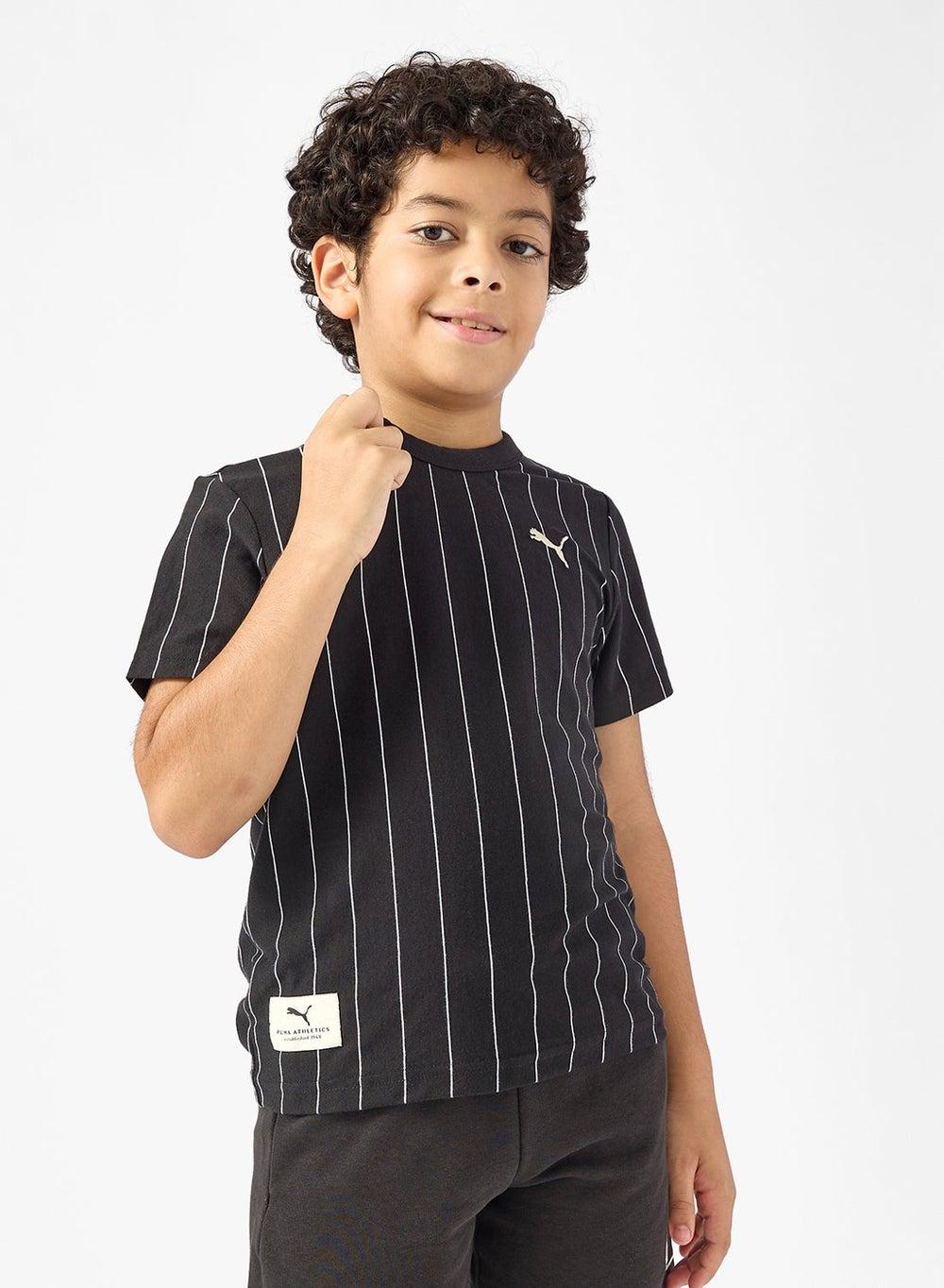 Boys Classic Striped Cotton T-Shirt 68885101 - Image 1