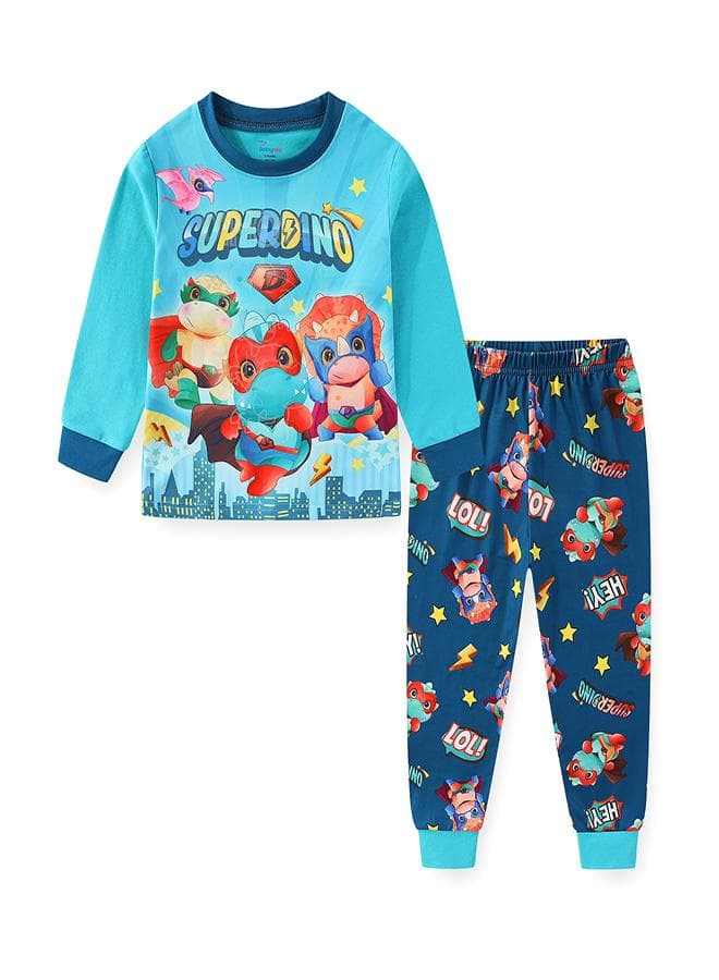 Super Dino Glow-in-the-Dark Boys Pajama Set 7790 - Image 1