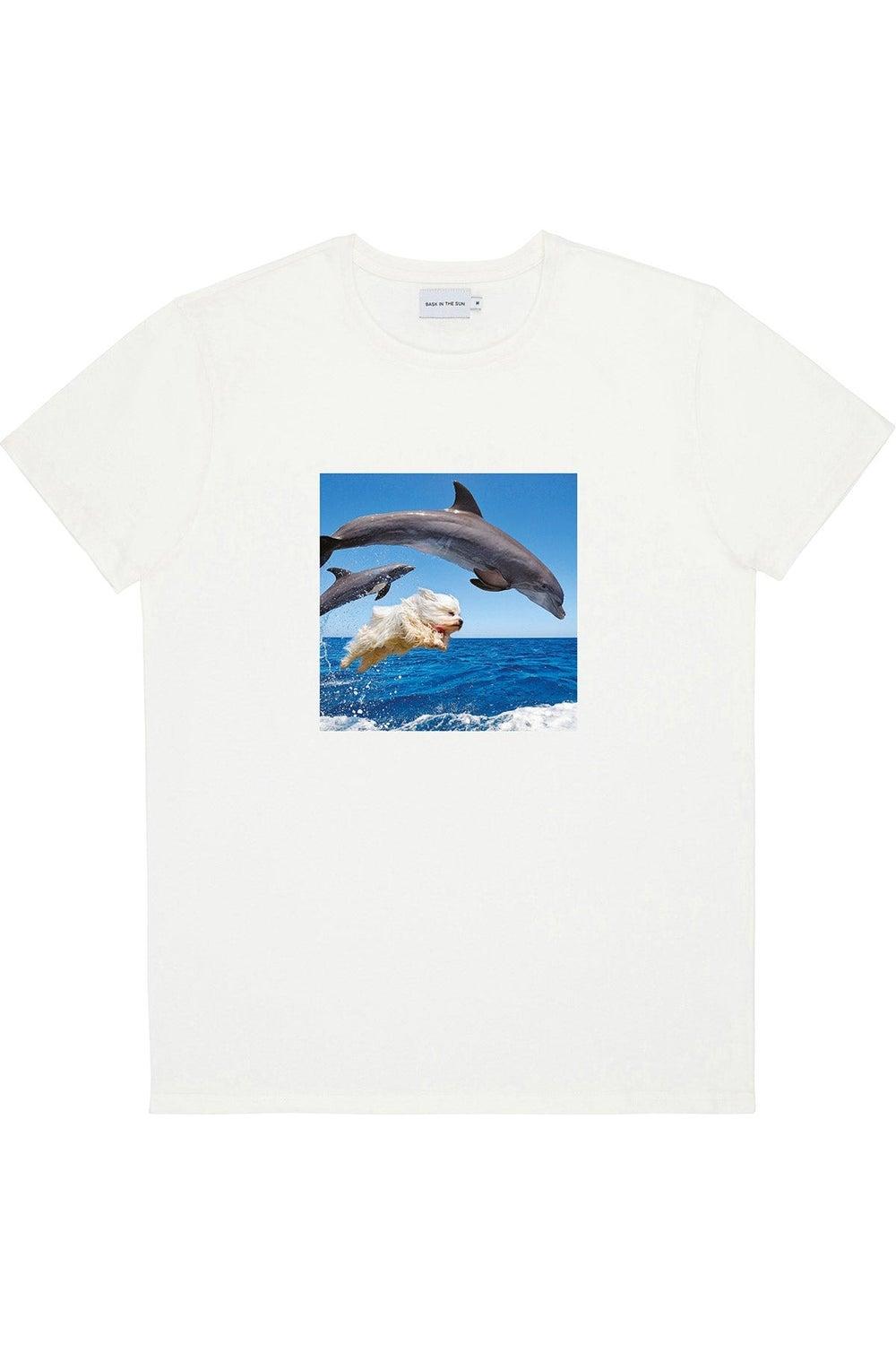 Organic Cotton Dolphins Graphic T-Shirt - Image 1