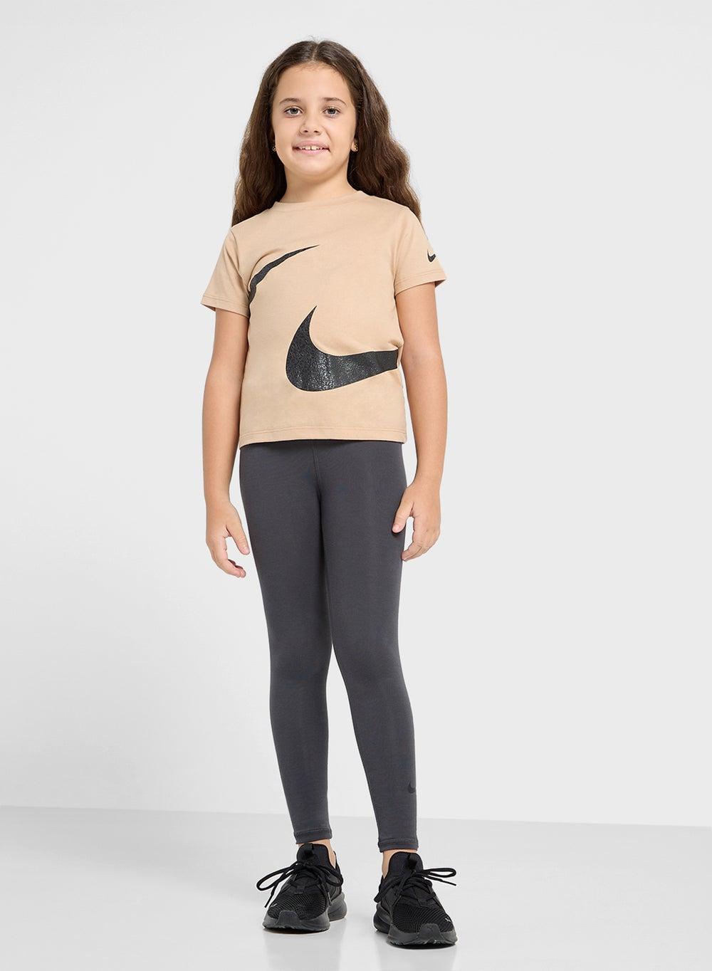 Nike Youth NSW Highwaist Leggings FN7779 Grey - Image 1