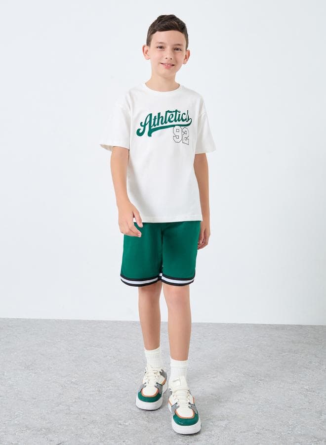 Boys Cotton Graphic Tee & Shorts Set Multi - Image 1