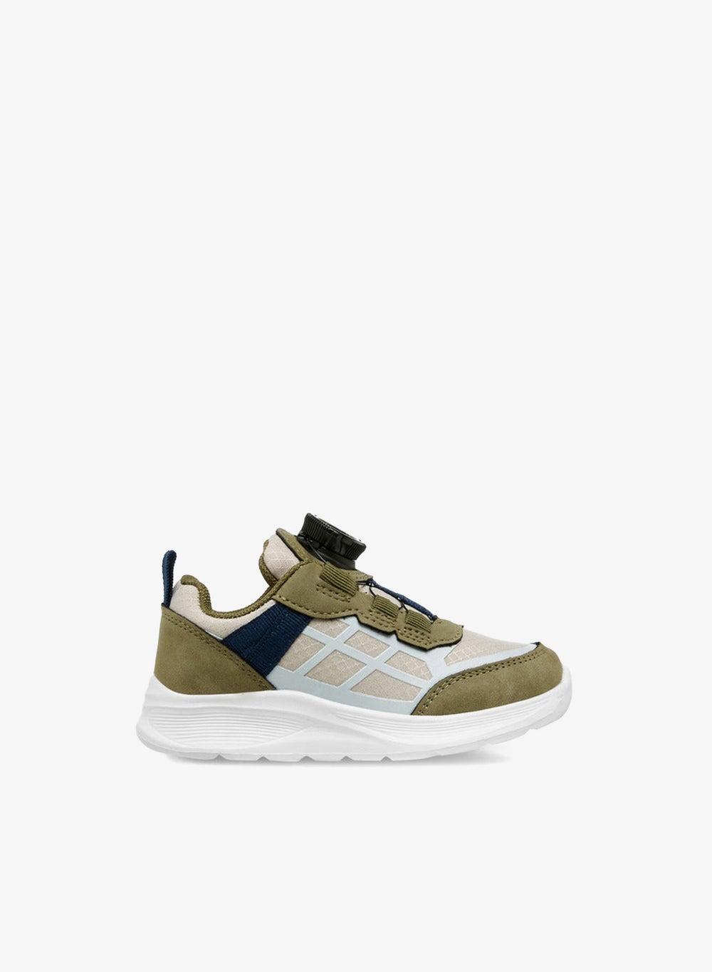 Khaki Panelled Sneakers B0031699 with Rotating Buckle - Image 1