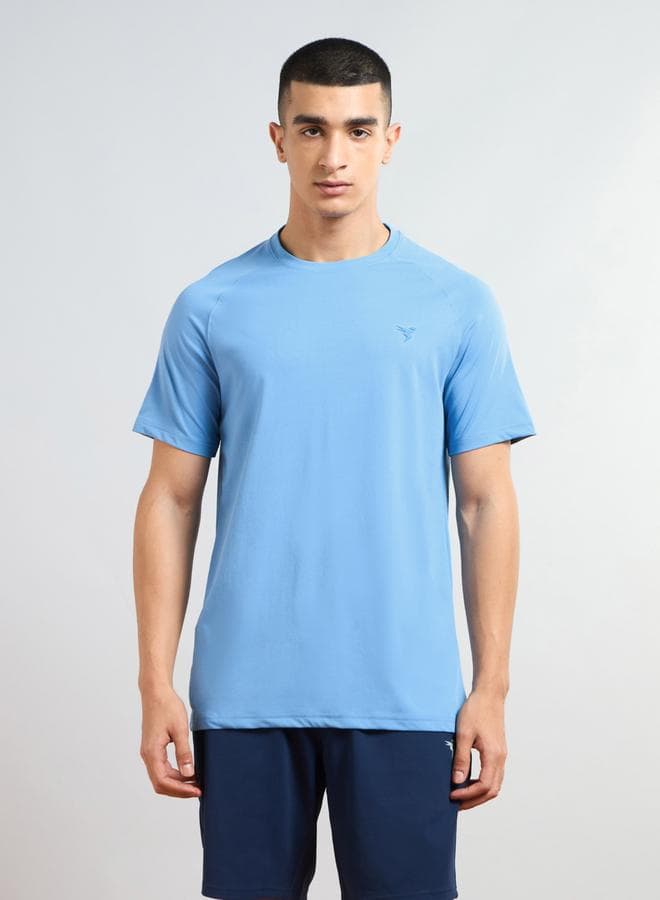 Technosport Solid Blue Regular Fit T-Shirt - Image 1