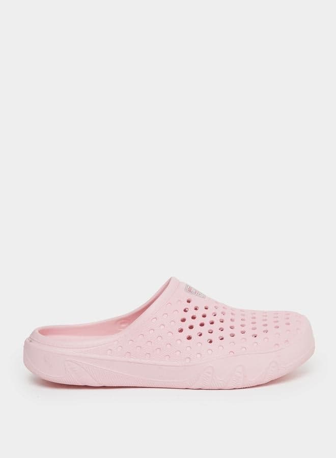Solid Texture Anti-Slip Pink Bathroom Slippers - Image 1