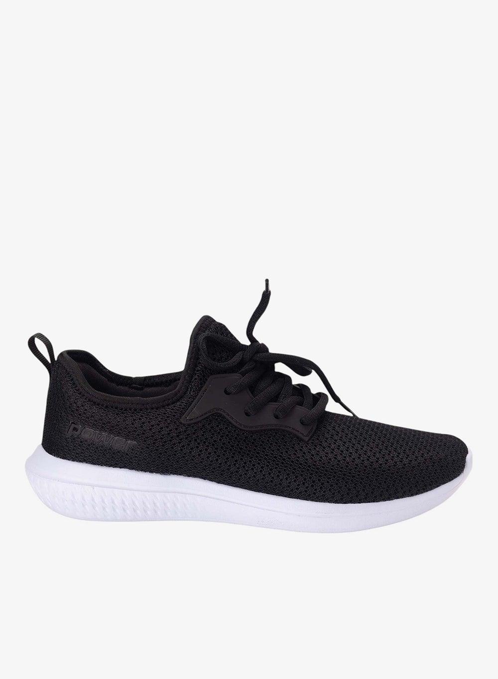 Power Women’s Black Casual Lace-Up Sneakers - Image 1