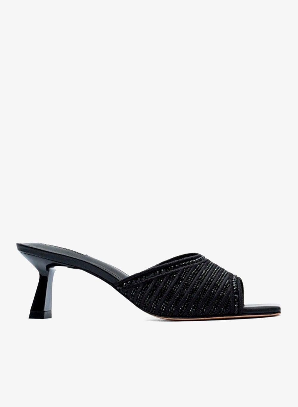 Aversa Crystal-Embellished Square Toe Mule Heel - Image 1
