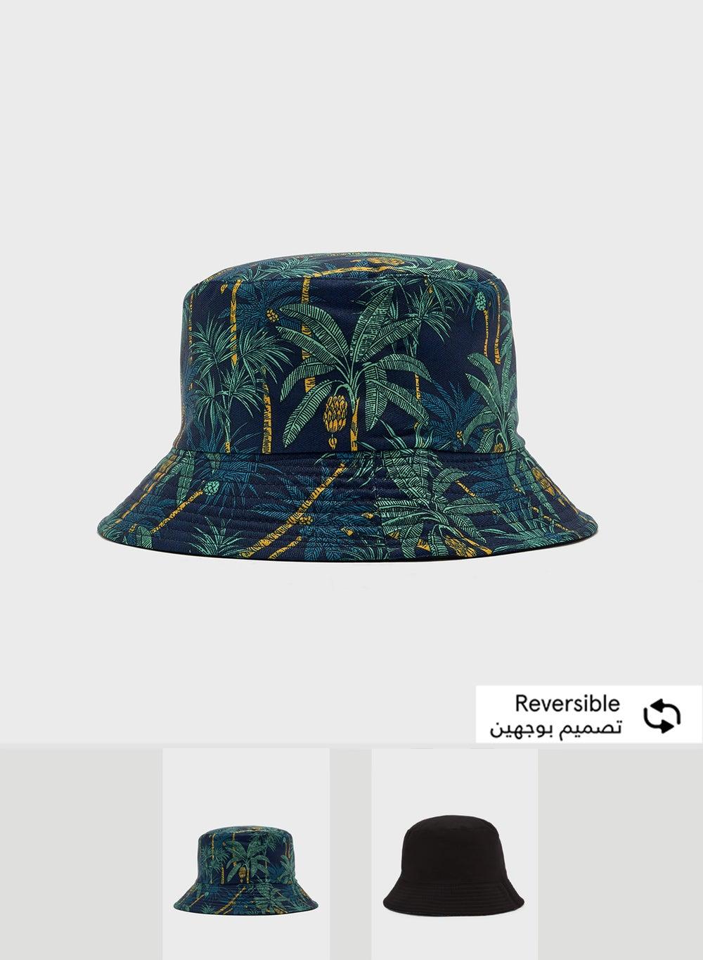 Reversible Tropical Print Bucket Hat Tnc241213 - Image 1