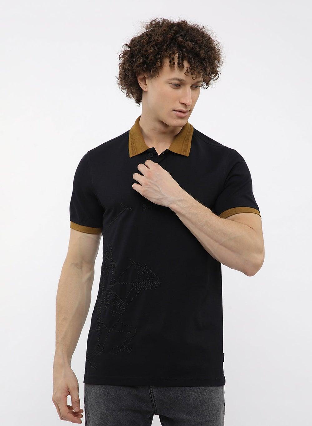 Classic Logo Polo Bpm2021 Black Cotton Shirt - Image 1