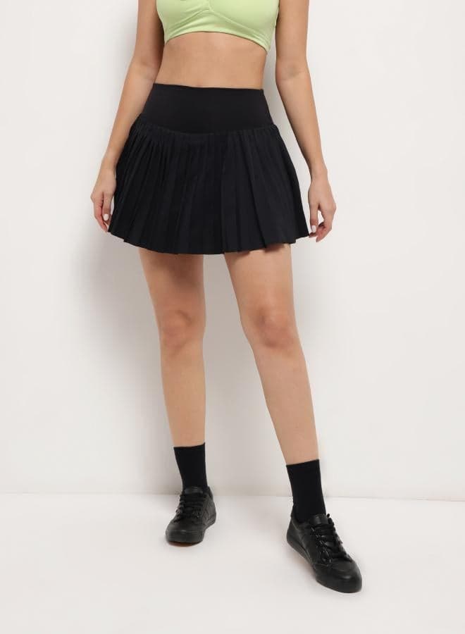 Pleated Tennis Skirt with Built-In Shorts - Image 1