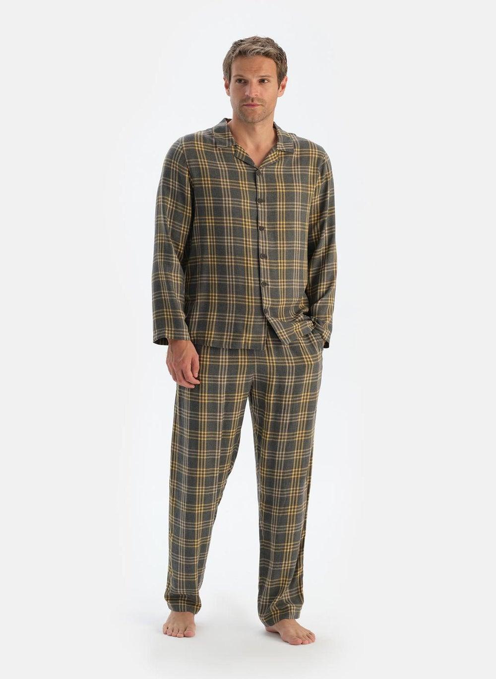 Plaid Flannel Mid-Rise Trousers 24Aw48109Me 326 - Image 1