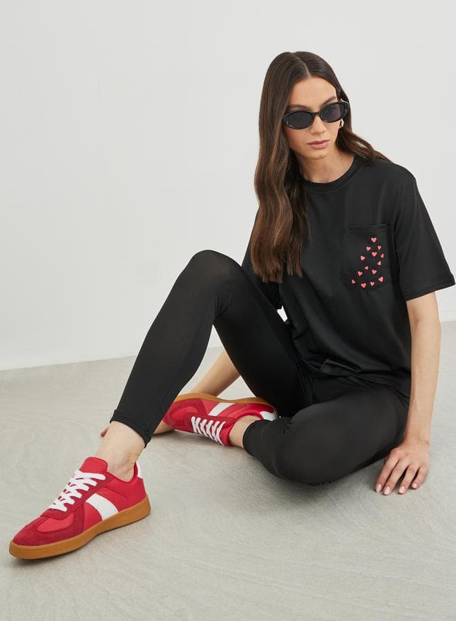 Take Two Printed Pocket Tee & Leggings Set - Image 1