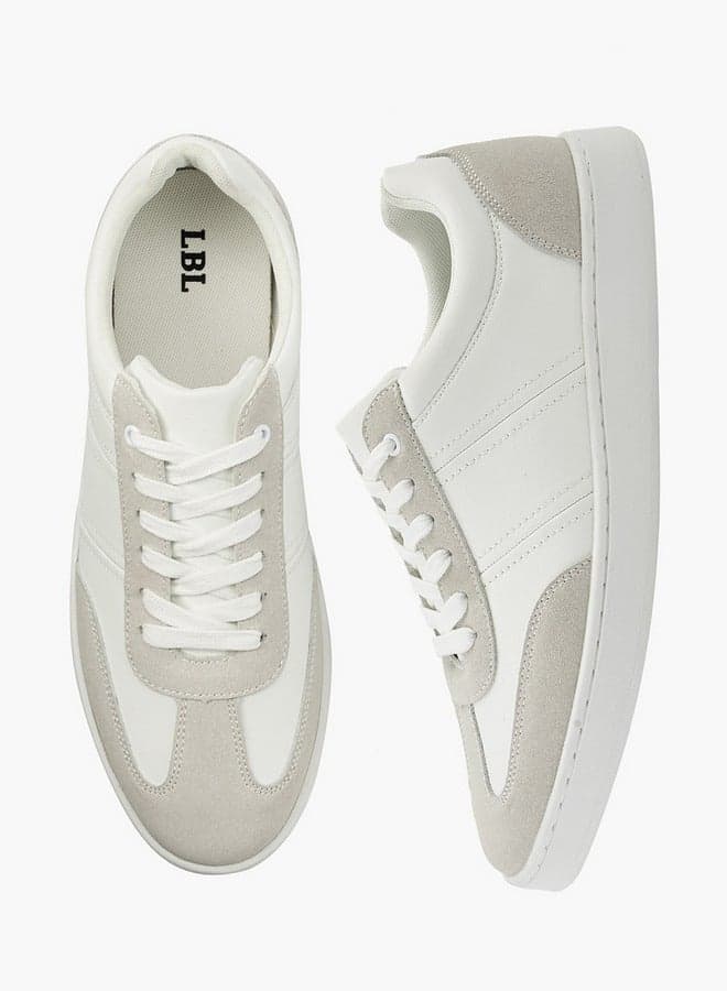 Fdm2403 29 Panelled Lace-Up White Sneakers - Image 1