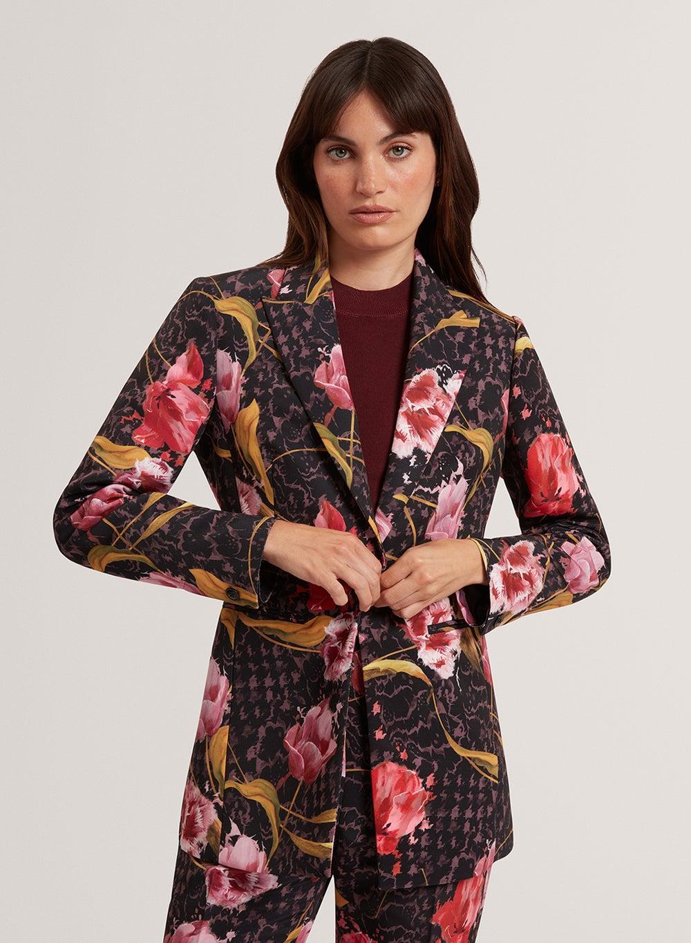 Painted Rose Houndstooth Tailored Blazer S281848 - Image 1