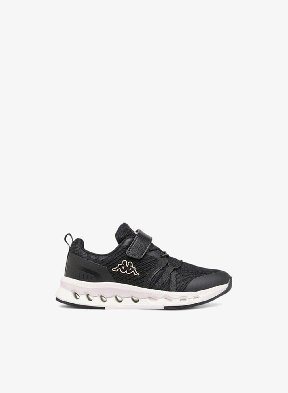 Girls Black Logo Sports Shoes Ck24139Gp Velcro Fit - Image 1