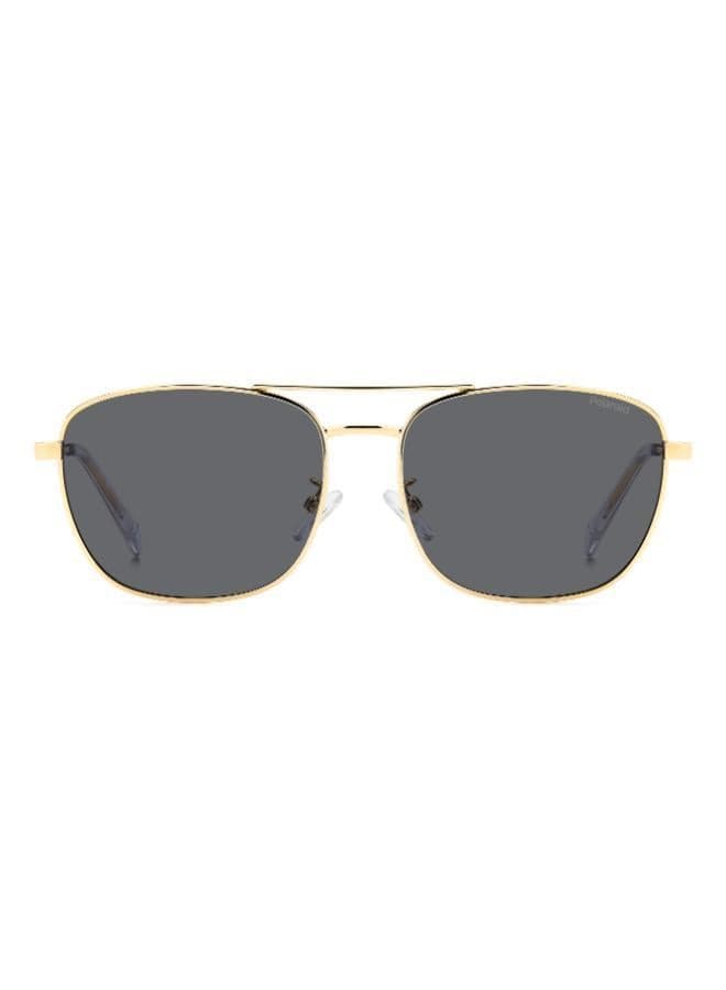 Polaroid Pld4172/G/S/X Square Gold Grey Sunglasses - Image 1