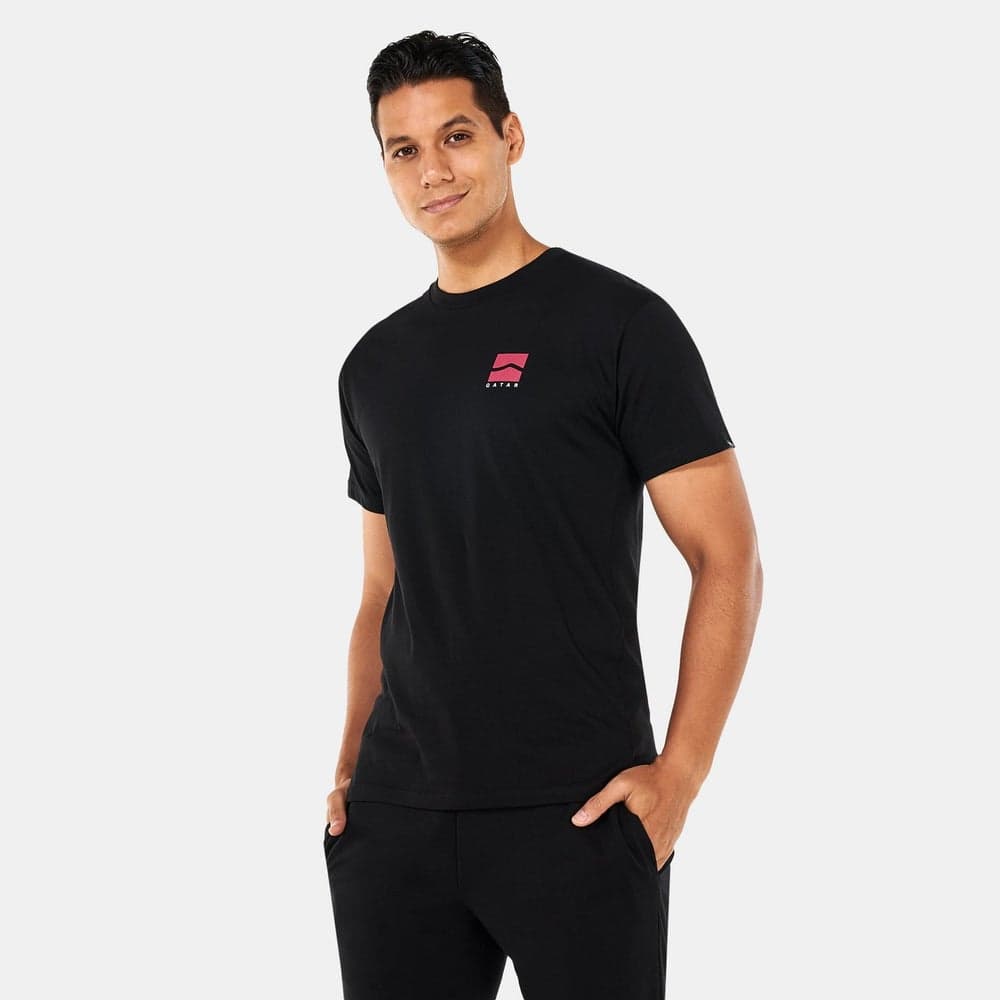 Vans Qatar City Graphic Cotton T-Shirt Black - Image 1