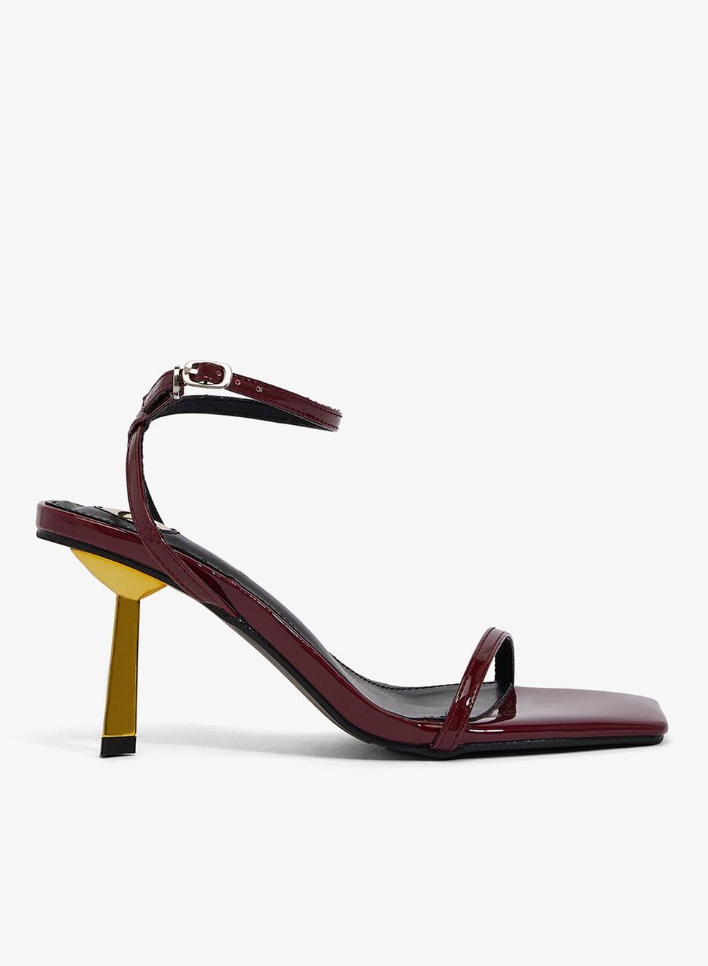 Burgundy High Heel Party Sandals Xz256123 - Image 1