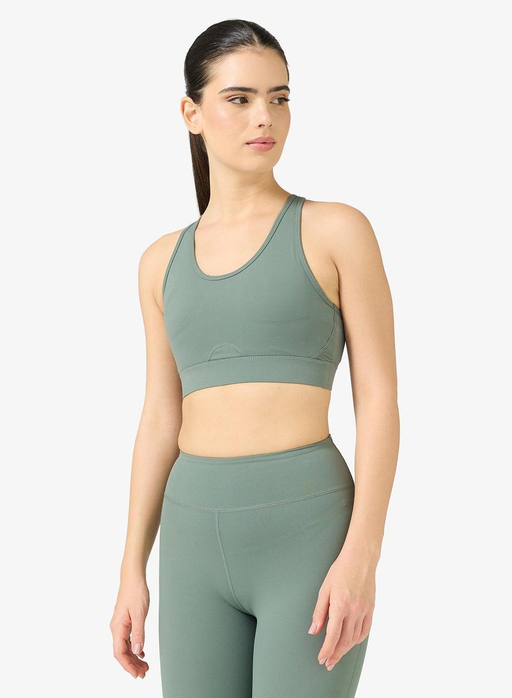 Green Medium-Support Training Sports Bra Paw24Wabra02G - Image 1