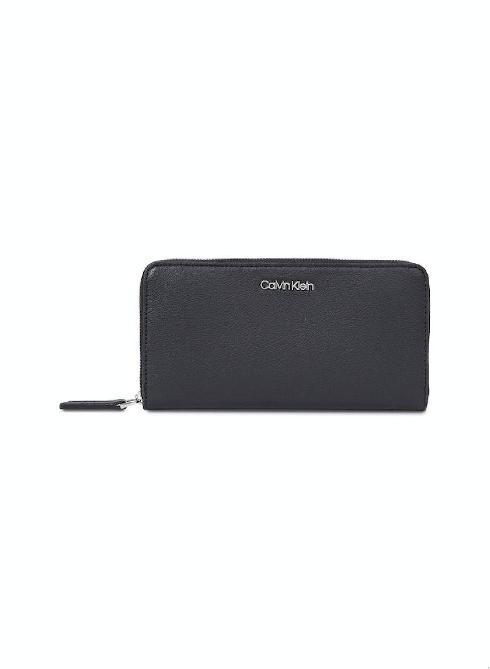 Calvin Klein Large Zip Around Wallet Black - Image 1