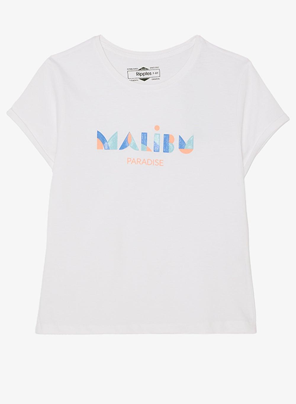 Girls Malibu Paradise Graphic Cotton Tee - Image 1