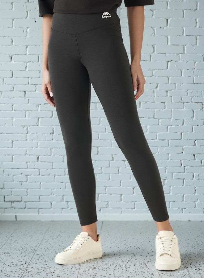 Kappa Logo Black High-Rise Skinny Leggings - Image 1