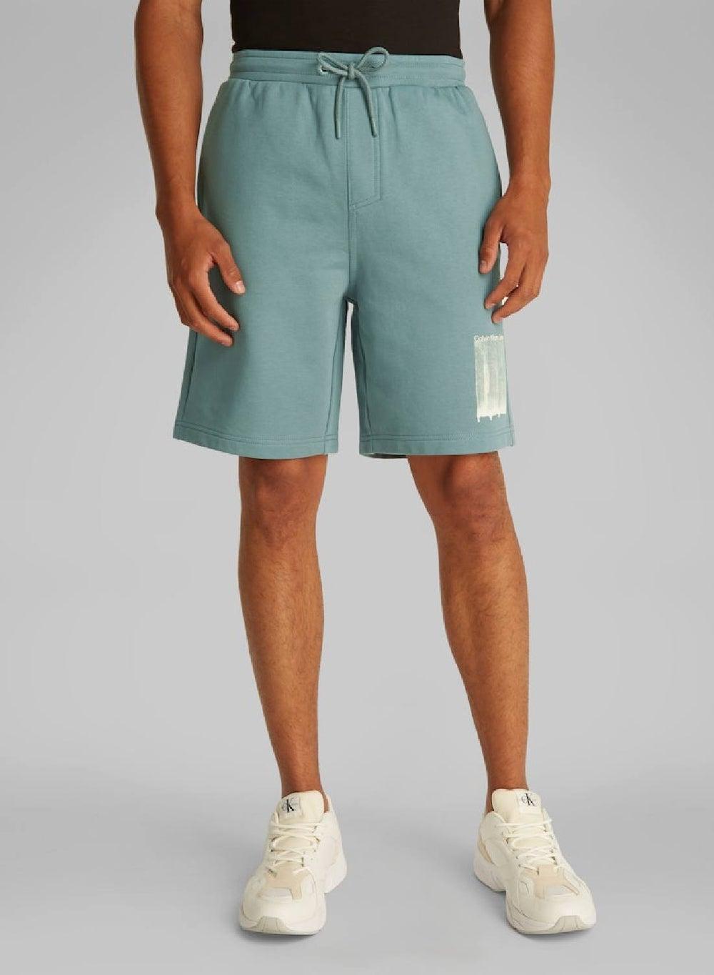 Brush Stroke Graphic Jogger Shorts - Image 1