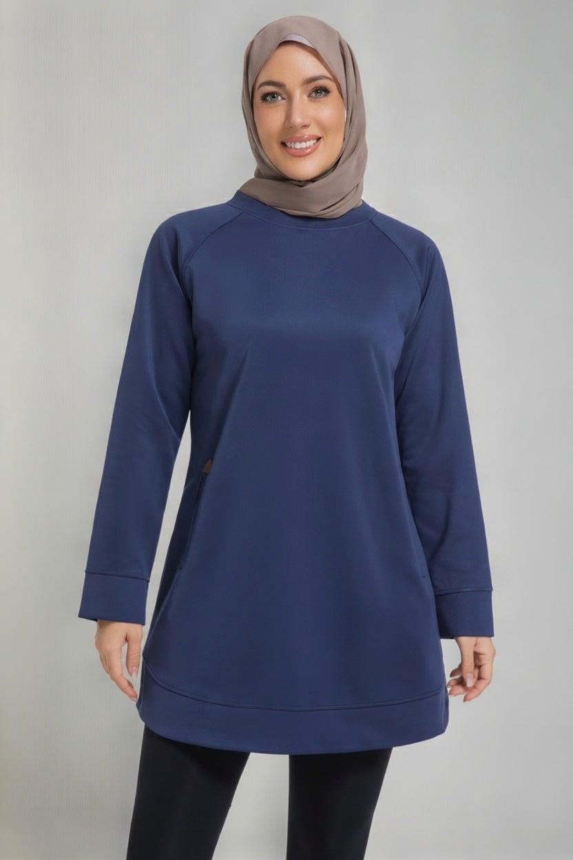 Farah Modest Navy Sweatshirt SVL - Image 1