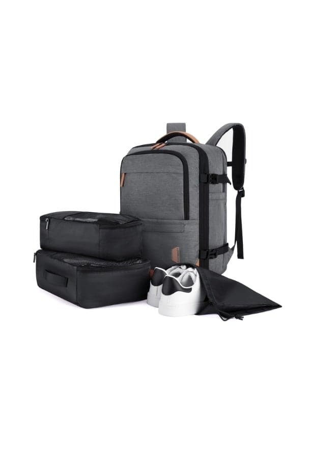 BAGSMART Falco 40L Expandable Grey Carry-On Backpack - Image 1