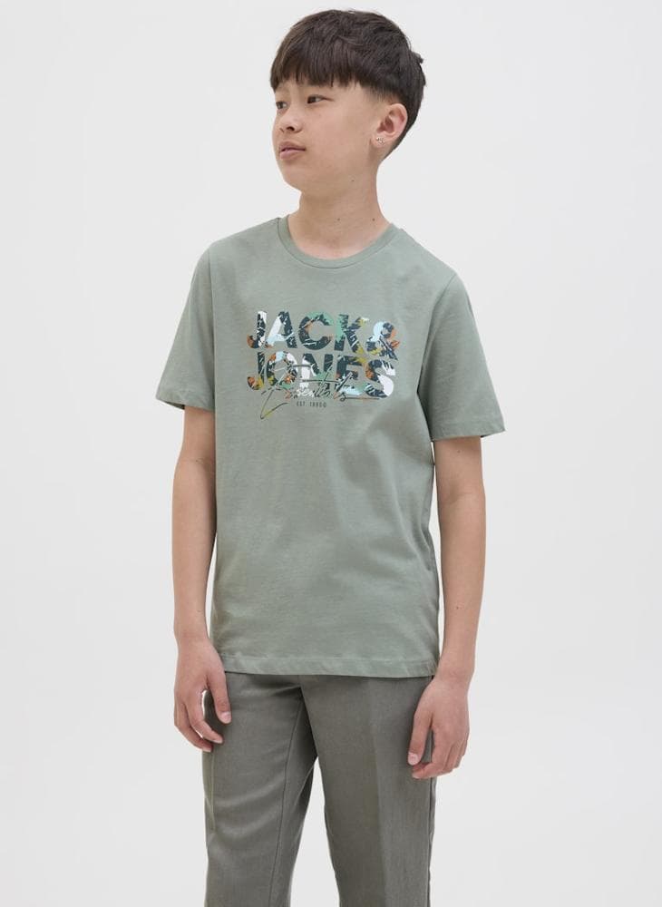 Boys Jjgeplas Crew Neck Logo T-Shirt 12279670 - Image 1