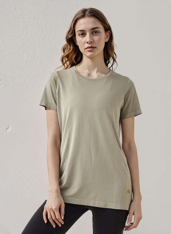 Kappa Seamless Regular Fit Women’s Beige T‑Shirt - Image 1