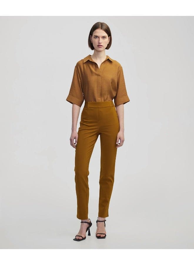 Mustard High-Rise Skinny Trousers - Image 1