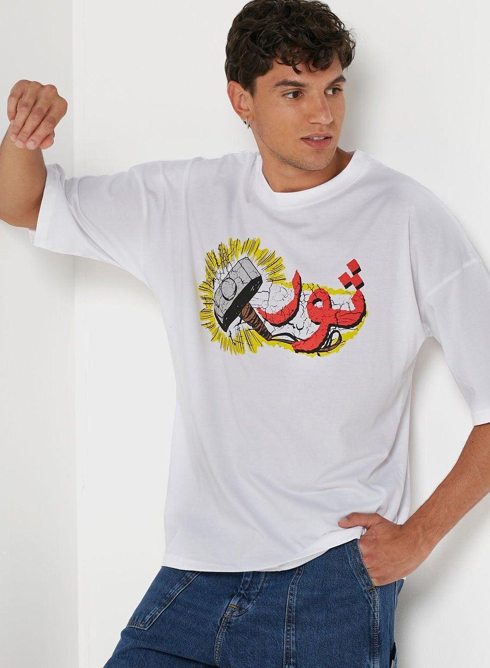 Thor Graphic Oversized Crew Neck Cotton T-Shirt - Image 1