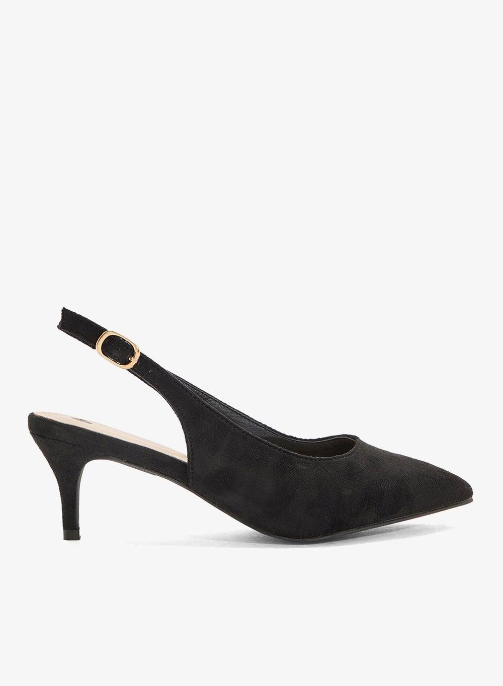 Black Slingback Low Heel Pump F90056Af1 - Image 1