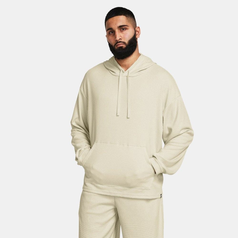 Under Armour Rival Waffle Hoodie White - Image 1