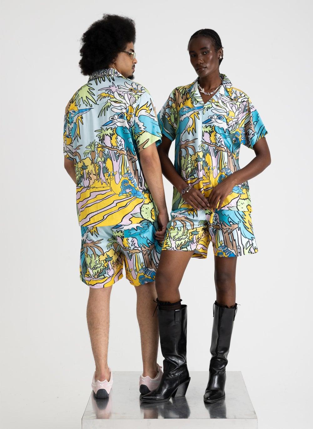 Jungle Juice Printed Cuban Collar Shirt - Image 1