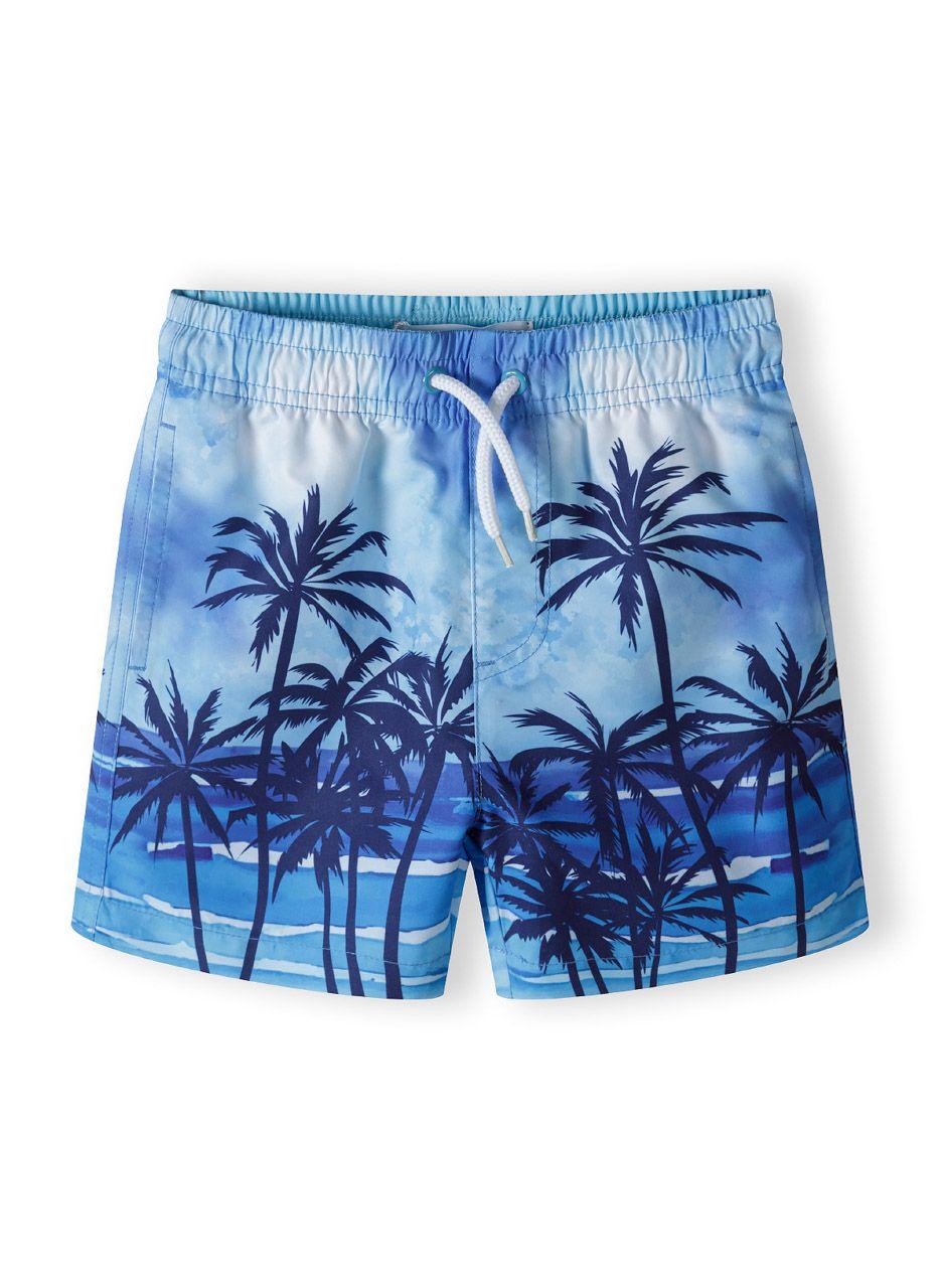 Boys Printed Swim Shorts Light Blue Quick-Dry Fit - Image 1