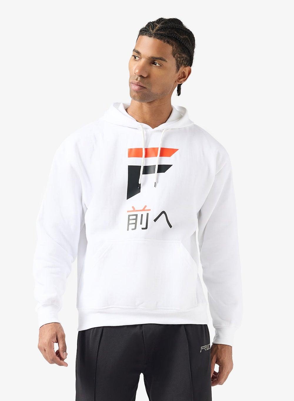 Oversized Graphic Hoodie Adnhod02 White - Image 1