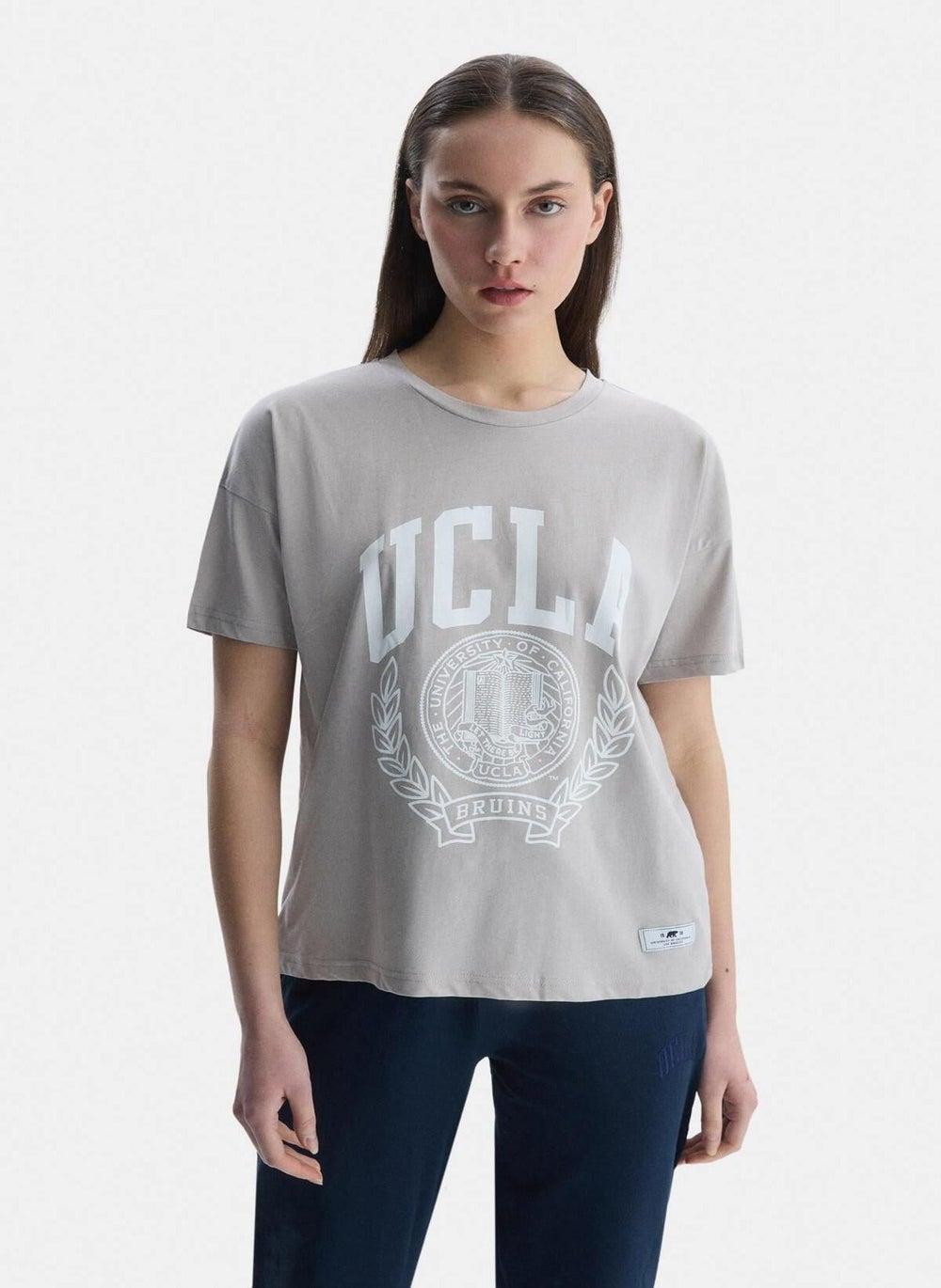 AVALON Grey Graphic Cotton T-Shirt - Image 1