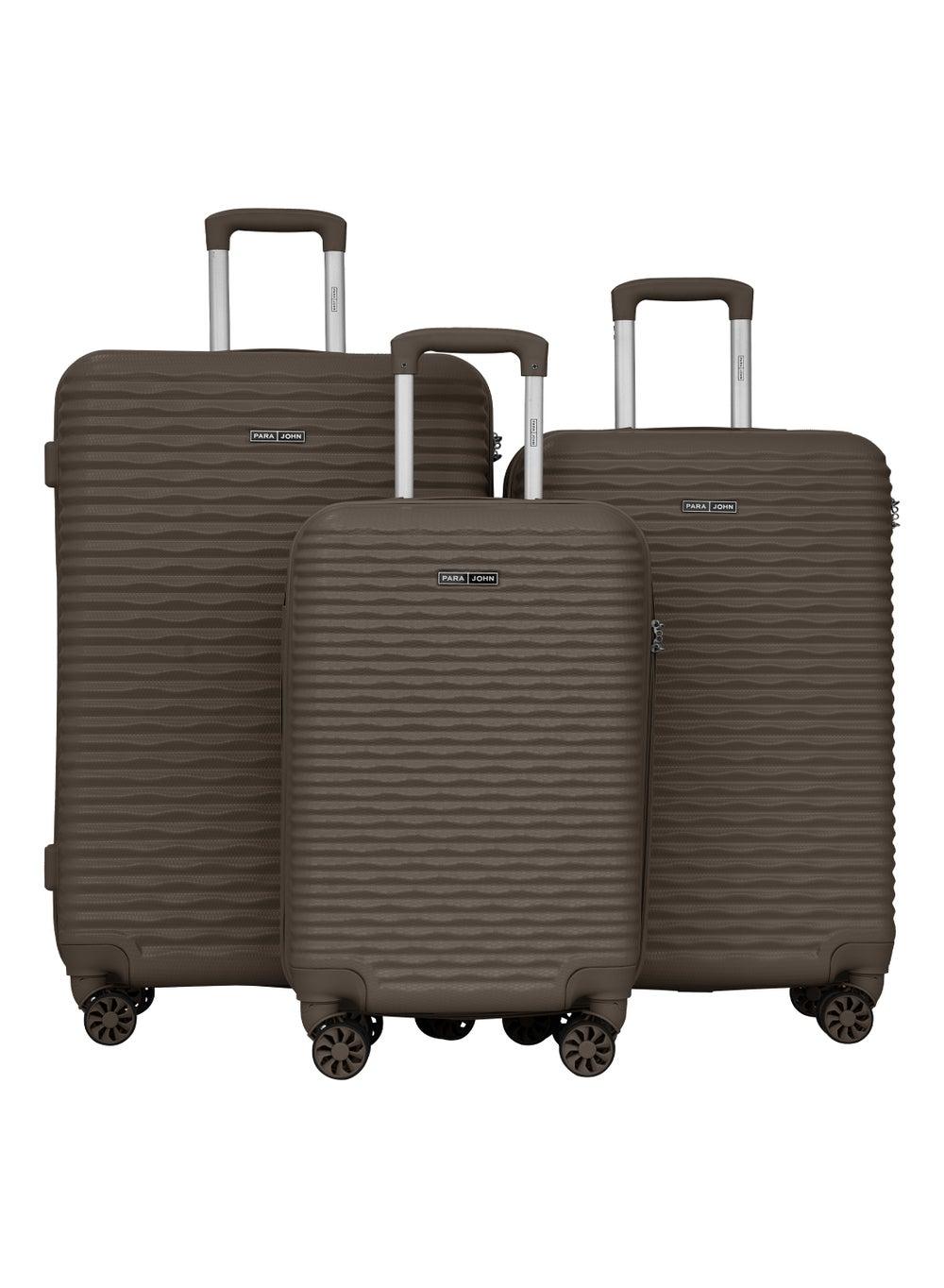 Sandtrail ABS Luggage Set 3-Piece Coffee Trolley Suitcase - Image 1