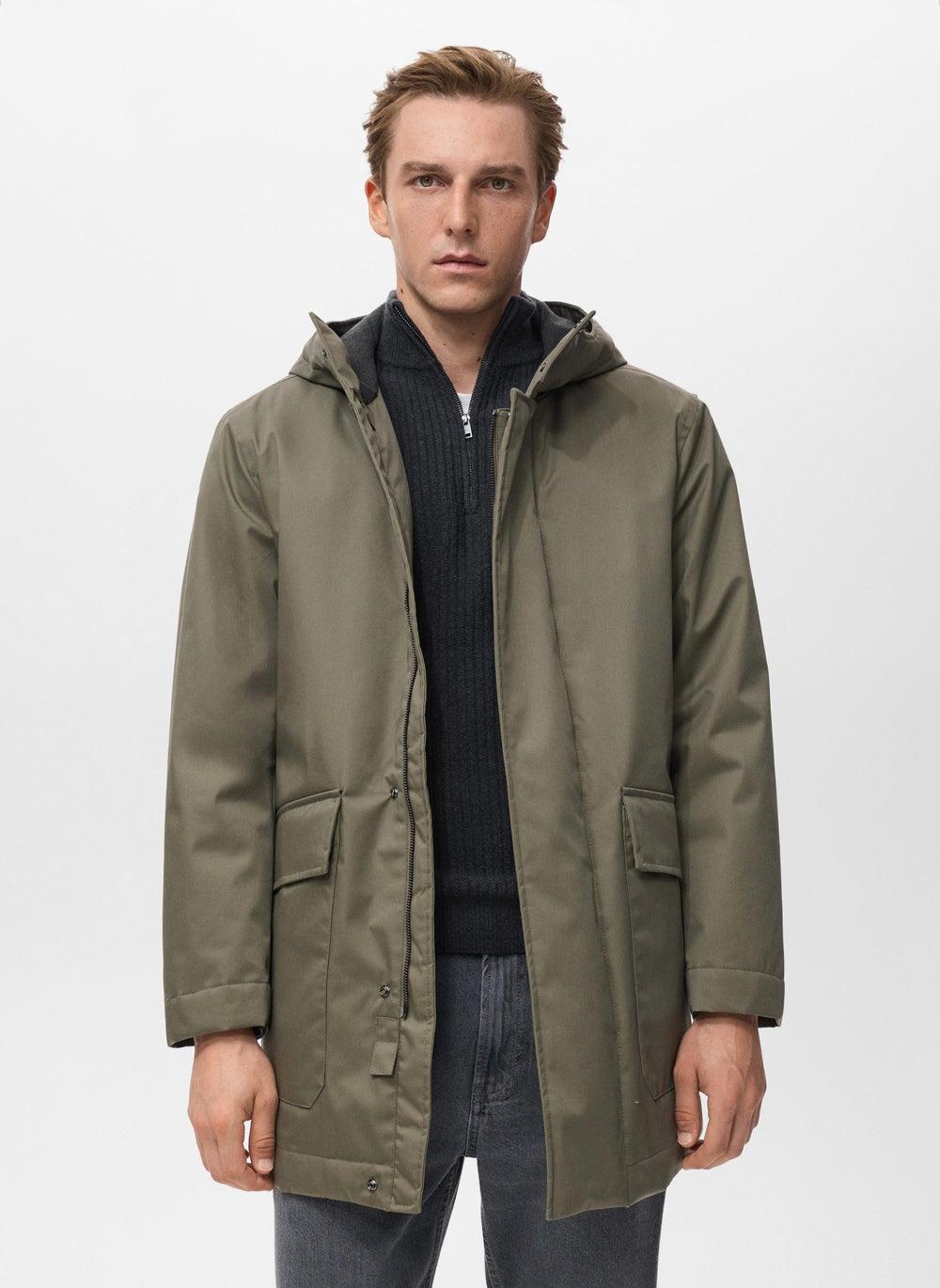 Quilted Water-Repellent Hooded Parka 17057886 - Image 1