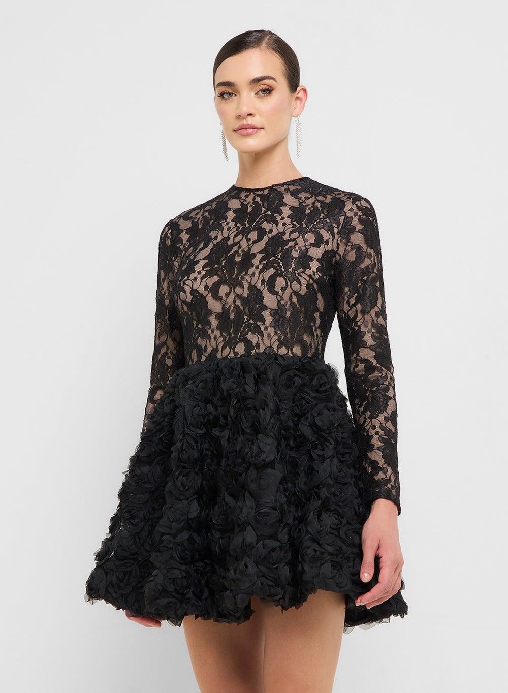 Éclat Luxe Gb10 Lace Bodycon Dropwaist Mini Dress - Image 1
