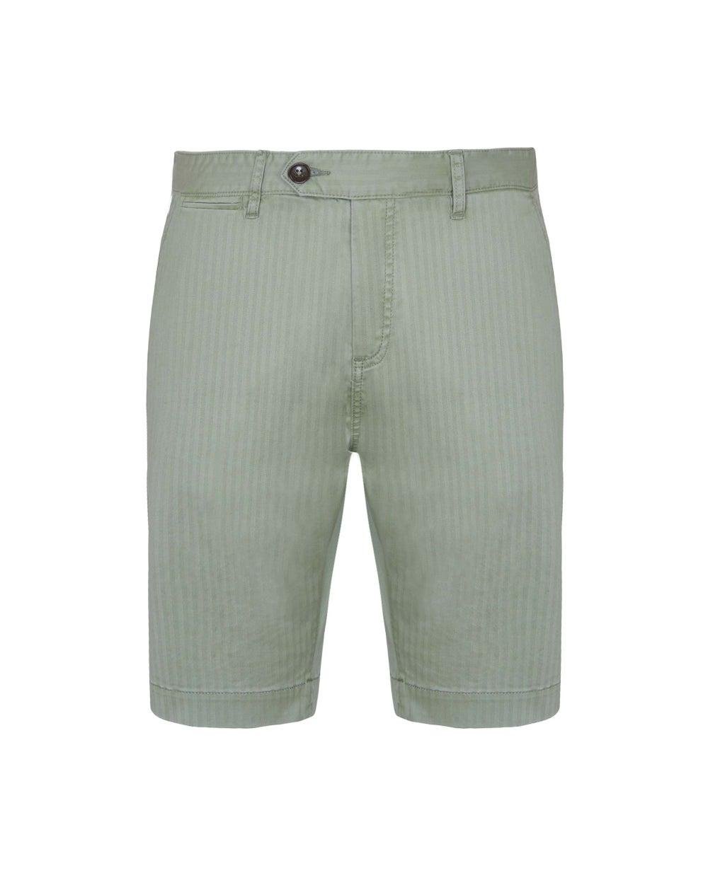 Men’s Military Cotton Herringbone Bermuda Shorts - Image 1