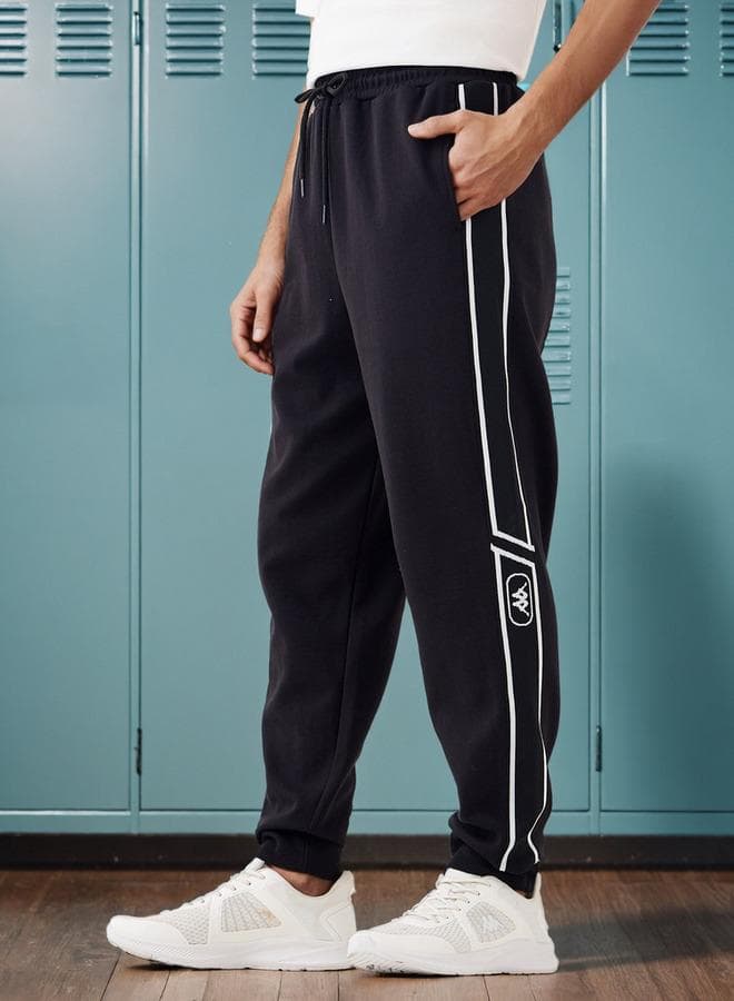 Kappa Logo Stripe Joggers with Drawstring Waist - Image 1