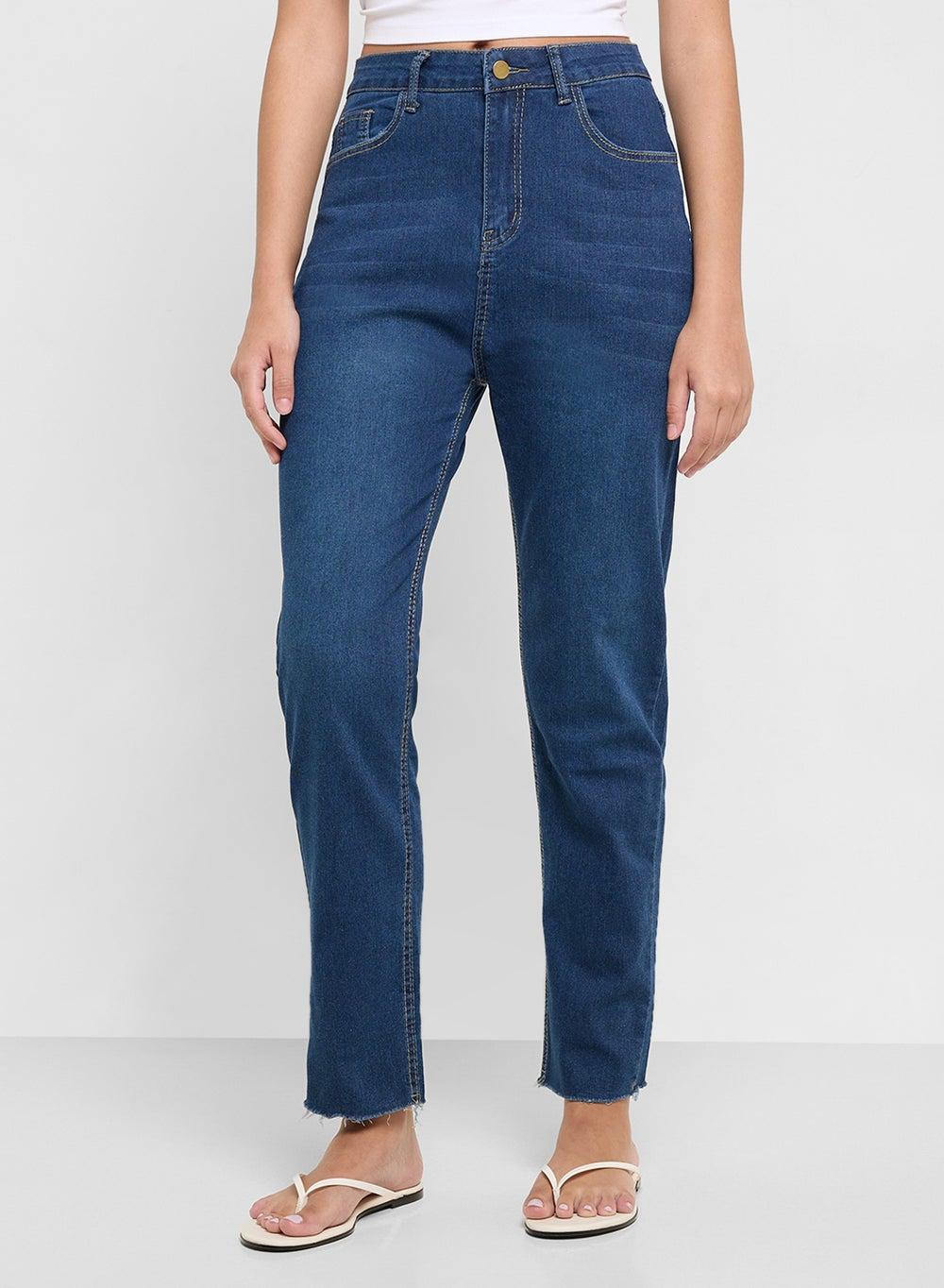 High Rise Skinny Fit Blue Jeans Je014 - Image 1